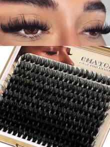 Zestaw kępek miękkich, puszystych rzęs 120D/100D/80D/60D/50D/40D/30D Grube kępki rzęs, pojedyncze rzęsy, sztuczne rzęsy z norek, kępki D+Curl, 10MM/12MM/14MM/16MM/18MM, efektowne przedłużanie rzęs, kępki rzęs, makijaż DIY (200/180/140 szt./pudełko)