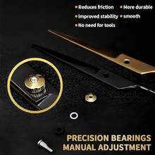 15,2 cm Professionelle Edelstahl Haarschneideschere, ergonomischer rutschfester Griff, einstellbare Spannung, ideal für Salon und Heimgebrauch, perfektes Geschenk für Friseure, Barbiere, Pfleger, Präzisionsschneidewerkzeug, scharfe Klingen, Wahl der Profis im Salon - Gold - Übersicht 10