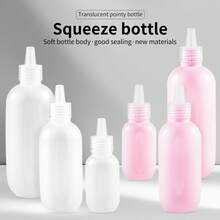 3Pcs Empty Plastic Bottle Squeezesable Liquid Dropper Refillable Bottle Nail Art Press Bottle 60/150/250ML Transparent Empty Bottle Nail Polish Remover Cleansing Water Alcohol Dispenser Pressure Dropper Bottle - Multicolor - View 4