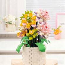 Christmas Gift Set: Super Cute Preserved Flowers, Mini Building Blocks, Unique Decoration, Creative Gift - Multicolor 4 - View 5
