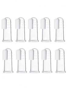 10支装狗狗牙刷套装，360度狗狗牙刷，猫咪牙刷，狗狗牙齿清洁，狗狗指套牙刷，适合小型和大型宠物