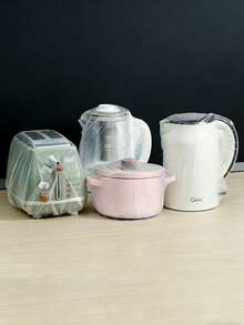 10/50/100pcs Universal Plastic Transparent Dust Cover, Suitable For Home Appliances Such As Microwave Oven, Electric Fan, Rice Cooker, Baking Tray, Microwave Oven