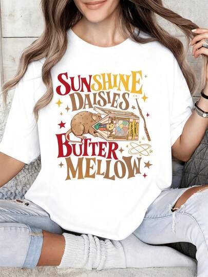 Sunshine Daisy Butter Smooth T-Shirt, Magic Jelly Bean T-Shirt, Funny Wizard T-Shirt, HP Enthusiast Gift 44959, Casual Wear, Funny Gift, Fun Print, Quirky Style, Durable Stitching, Lightweight T-Shirt, Humorous Apparel, Novelty T-Shirt, Casual Wearers, Humorous Enthusiasts