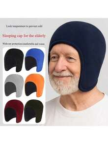 1pc Winter Dual-Layer Fleece Ear Warmer Hat - Can Also Be Used As Sleep Cap Or Outdoor Cycling Windproof Warm Ear Muff Hat - Thick Insulated Cold-Proof Cap - A - View 11