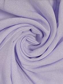 两件套女士纯色长袖上衣和宽松长裤套装 春季 - 紫色 - 查看 4