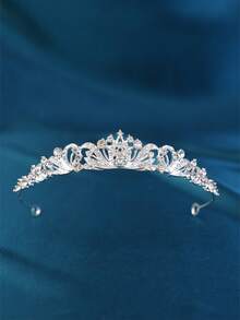 1件装小巧可爱新娘皇冠，饰有水钻，适合派对、婚礼等场合，皇家头饰，情人节配饰 - 彩色 - 查看 14