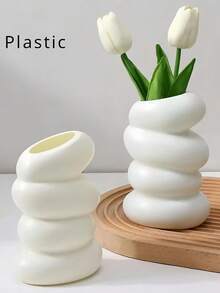 Jarrón espiral de estilo nórdico, jarrón de flores creativo, decoración de jarrón de escritorio, adecuado para sala de estar, oficina, balcón, para flores secas y frescas, artículo esencial de decoración del hogar - Nuevo estilo - Ver 4