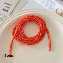 Bộ 5 chiếc bảo vệ cáp (màu ngẫu nhiên), phù hợp với hầu hết các loại sạc điện thoại, chiều dài 1.4m, giúp cuộn gọn cáp sạc để tránh bị uốn cong và đứt. - Nhiều màu - Xem 18
