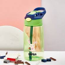 16oz/480ml Personalized Water Bottle For Kids, With Straw And Cap, Birthday/Back To School Supplies, Reusable, Suitable For Children, Boys, Girls And Teens, Great Gift Idea. 12oz/350ml Stainless Steel Water Bottle For Kids, With Silicone Straw, Unicorn, Butterfly, Space, Construction Vehicle Themes, Pink, Green, Blue, Purple, 5 Color Options, Children, Urban Chic, Modern, Colorful, Cute - Style 2 - View 41