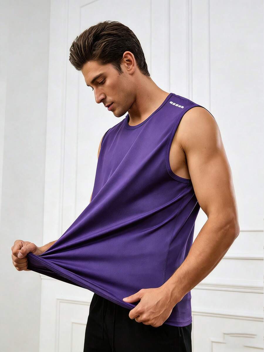 Áo tank top không tay thời trang nam, áo tank top tập luyện thoáng khí, độ co giãn cao. - Nhiều màu - Xem 1