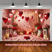 1 Piece 2D Flat Valentine's Day Tapestry, Red Heart Valentine's Day Background Cloth, Polyester Fiber, Multi-Functional Party, Suitable Weddings, Birthdays, Anniversaries,, New Year, General Holiday Decorations, No Electricity Required, Indoor And Outdoor Celebration Decorations Multiple Sizes Available Photography Background 90*70inch 90*60inch 80*60inch 60*50inch 40*30inch - Nhiều màu - Xem 6