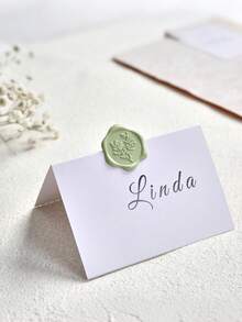 100pcs Self-Adhesive Eucalyptus Wax Seal Stickers - Light Green, Floral Pattern, Suitable For Wedding, Christmas, Valentine's Day, Mother's Day And Summer Invitations, Events | Natural Aesthetic | Embossed Texture