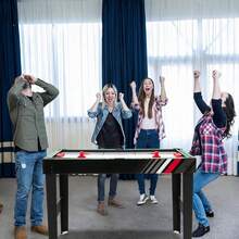 4 In 1 Multi Game Table, 49" Combo Game Table With Foosball Table, Pool Billiards, Air Hockey & Table Tennis For Adults Family Game Room - Default - View 7
