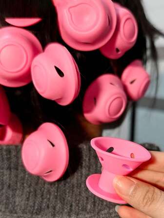 10 Pcs Mushroom Shaped Non Heating Curling Iron, Non Heating Curling Iron, Soft Silicone Curling Iron, Sleep Friendly Elastic Curling Iron, Wave Shaper, Curling Tool, Curling Iron, Non Heating Curling Iron, Curling Iron, Hair Care Products And Accessories, Essential Hair Care Products And Accessories For Salons, Beauty And Travel