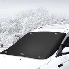 Car Snow Shield Front Windshield Cover Windshield Winter Windshiel Snow Protection Car Window Snow Shield Frost Antifreeze Cover - màu đen - Xem 2
