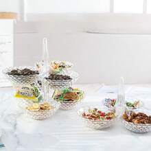 Multi-Layer Stackable Fruit Plate, Living Room Snack Storage Box, Candy Dish, Modern Creative Plastic Coffee Table Household Dried Fruit Tray Fruit Basket - Clear - View 6