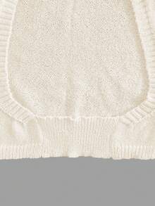 2026 New Women's Solid Color Halter Neck Backless Knitted Top, Casual Chic Sexy Vacation Essential, Versatile For Daily Wear & Street Style - Beige - View 9