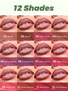 Pudaier 6 件唇线笔套装 24 小时持久防水哑光铅笔纸笔架礼品包装适合节日和生日 - 套裝 01 - 查看 6