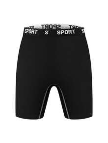 10pcs/Pack Men's Stretchy Long Boxer Briefs | Polyester & Spandex Blended Knit Fabric, Elastic Fiber Enhanced Elasticity - Breathable & Soft, Activewear Fit