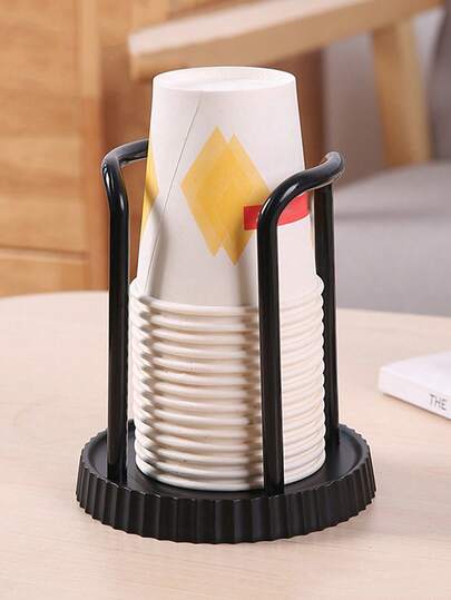 حامل أكواب ورقية قابلة للتخلص منها 1/2 قطعة، موزع أكواب ورقية من مادة بلاستيكية، منظم أكواب القهوة على المنضدة، رف تخزين أكواب متعدد الاستخدامات، حامل أكواب الشاي والقهوة المنزلية، حامل أكواب شطف الفم، مناسب للمطبخ والغرفة المعيشية والمكتب والحمام، رف تخزين أكواب ورقية، رف تخزين المطبخ، أدوات المطبخ، اكسسوارات المطبخ (أبيض، أسود)