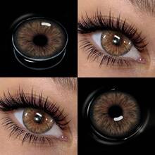 1 Pair Of Natural Color Soft Contact Lenses, Yearly Replacement, 14.5mm Diameter, Suitable For Dating Or Daily Wear, Comfortable And Natural Cosmetic Contact Lenses - Brown - View 3
