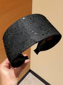 1/2 chiếc băng đô rộng thời trang nữ đính sequin, ngọc trai, đá quý, thích hợp cho mặc hàng ngày, gội đầu, làm quà tặng cho bạn gái, ngày Valentine, mùa lễ hội, phụ kiện tóc làm đẹp quanh năm. - Nhiều màu - Xem 12