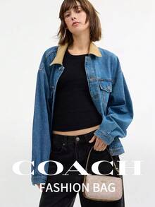 Coach Nolita 19 真皮单肩包，可爱单肩包，女士小手拿包，手提包，女士经典腋下包，腕包，拉链钱包 - 沙色 - 查看 4