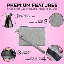 防臭旅行包 – 含活性炭和竹炭的除臭旅行袋 - 彩色 - 查看 2