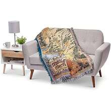 NORTHWEST Lord of Rings - Manta Tejida de Tapiz Hobbit, 48 x 60 Pulgadas,(Tierra Media) - Multicolor - Ver 7