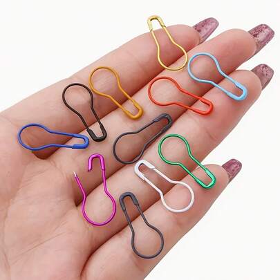 50 Colorful Gourd-Shaped Knitting Pattern Markers - Various Colors Of Crochet Hooks, Pattern Counting Clips, DIY Sewing Project Craft Needle Accessories, Sewing Accessories