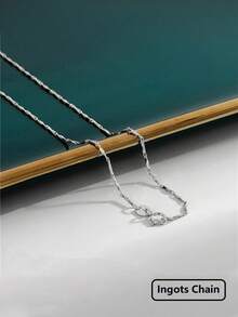 Newsoul 1pc Versatile Layered Necklace, 925 Sterling Silver Plated Gold, Minimalist Design, Women's Necklace, Elegant Jewelry, Gift For Girlfriend