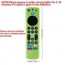 1pc Glow-In-The-Dark Silicone Remote Case For 2023 Fire TV Stick 4K Max 2nd/Fir TV Omni Series/FireTV 4-Series Remote,/Insignia Fire TV 6.2Inch Remote Cover With Lanyard - Multicolor - View 4