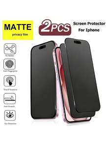 Zestaw matowych folii ochronnych (2 sztuki) kompatybilnych z 15/17 Pro Max/17 Pro/1716 Pro Max/16 Pro/15 Pro Max/15 Pro/14/13/12/11 – folia chroniąca przed odciskami palców, bez pęcherzyków powietrza, łatwa w aplikacji, matowa miękka folia chroniąca przed odciskami palców, folia chroniąca przed odciskami palców | Matowa tekstura folii ochronnej | Powłoka chroniąca przed odciskami palców, niezbędna do ochrony ekranu, do użytku w domu i biurze. Daily Shield Office Home Ochraniacz ekranu telefonu Akcesoria do telefonu Ochraniacz ekranu chroniący przed szpiegowaniem, wodoodporny, odporny na wstrząsy, odporny na upadki, odporny na zarysowania. - Czarne - Zobacz 1