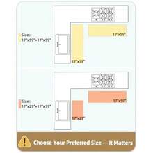Kitchen Rugs Kitchen Rug Set 2 Piece Kitchen Runner Rug Kitchen Floor Mat Cushioned Anti Fatigue Kitchen Mat Non Skid Waterproof Comfort Standing Kitchen Rug 17"X59"+17"X59" Black - Black - View 2
