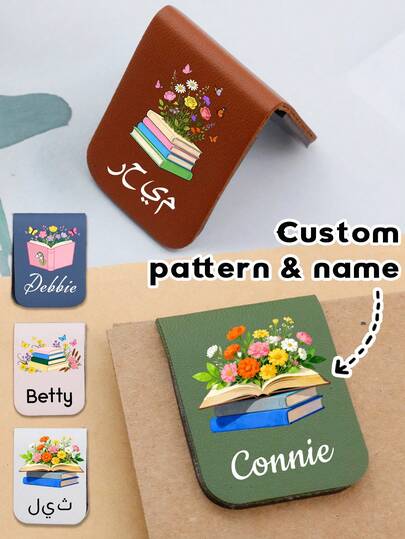 Personalized Magnetic Bookmarks,Custom Name Leather Bookmarks,Customized Book Marks For Reading,Customizable Bookmarks For Men,Book Accessories,Teacher Bookmark,Birthday Gifts,Ideal Gifts For Book Lovers,Weddings,Anniversary,Father's Day,Back To School Supplies,Student,Business,Bridesmaid,Friend