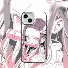 Dual-Style Sword-Wielding Anime Character  Case For 17/15/14/13 Series - Blue/Green Eyes Design, "SO COOL" Label, Slim Shockproof Cover For Anime Fans - Naranja - Ver 6