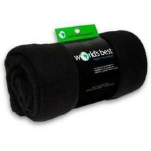 World's Best Cozy-Soft - Manta de Viaje de Microfibra Suave, 50 x 60 Pulgadas, Azul Real(Negro Sólido) - Multicolor - Ver 1