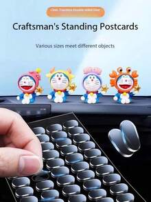 160pcs Strong Seamless Transparent Plastic Bubble Nano Double-Sided Adhesive Feet, Seamless Transparent Doll Adhesive Matt Storage Box Display Cabinet Does Not Pour Glue, Double-Sided Adhesive, Car Hand-Held Model Fixed Special Glue. - Multicolor - View 5