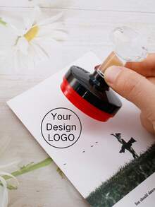 LICVIC Name Stamps Personalized, Custom Stamps, Customized Round Logo/Design Wedding Stamp, Custom Stamps Self Inking, Customizable Pet Stamps, Diy Stamp, Customized Text, Logo, Date Stamper,Modern Unique, Uitable For Birthday Gifts, Wedding, Anniversaries, Office, Ideal Gifts For Her, Teacher, Friends, Bride, Groom - Style B - View 3