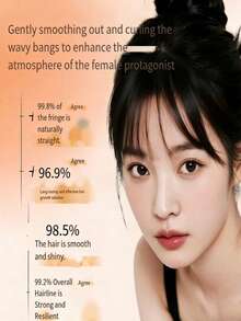 Bangs Straightening Cream - Long-Lasting Frizz Control For Messy Bangs | Easy DIY Application, Ammonia-Free - Liu Gai Softening and Correction - View 2