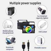 迪斯科DJ频闪灯派对灯光派对舞台音响投影仪舞厅灯光，可通过遥控器控制。适用于派对、家庭聚会、KTV、酒吧、舞会、圣诞节等各种场合。 - C-黑色 - 查看 8