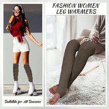 Long Leg Warmers Women 24 Inch Over Knee Knit Ribbed Leg Warmer Stirrup Yoga 80s Party Dance Ballet Supply - 均碼 + 卡其色 + 1 - 查看 7