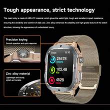 Reloj inteligente multifuncional con pantalla grande de 2.19", podómetro, música, alarma, lámpara de mesita de noche, notificación de mensajes, talla grande de 100 modos deportivos, talla grande de 100 esferas de reloj gratuitas, adecuado para hombres y mujeres, compatible con Android/iOS - Negro - Ver 6