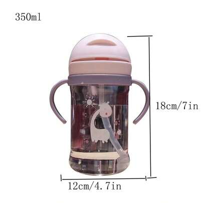 1 Bình nước trẻ em, Cốc uống nước cho học sinh, Bình nước dễ thương có ống hút, Bình nước có vảy, Bình nước bóng hút mẫu giáo, Cốc có ống hút chống sặc, Dung tích 250ml/350ml
