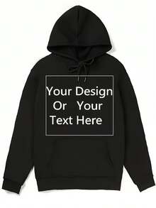 2026 Unisex Custom Photo Print Hoodie,Personalized Image Design Pullover,Pocket Drawstring Casual Daily Wear Top,End Of Season,Final Stock,Fan Favorite,Valentine Outfits For Women,Spring,Summer Outfits For Women.,Valentine Outfits For Women,Spring,Summer Outfits For Women.Women Long Sleeve Sweatshirts Plus Size Spring Break Summer Tops For Women Relaxed Daily Outfit. - 黑色 - 查看 6