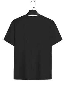 Crew Neck T Shirt White Happy St Patricks Day Green Text And Clover Print For Saint Patricks Day Celebration - 黑色 - 查看 2