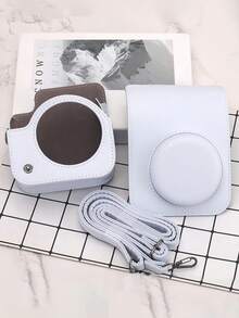 Estuche de cámara de cuero PU adecuado para Mini 11/12, resistente a arañazos, a prueba de golpes, se adapta a cámara instantánea, correa de hombro ajustable, regalo perfecto para cumpleaños, Año Nuevo, Día de San Valentín, decoración del hogar, viajes, vuelta al colegio - Multicolor - Ver 7