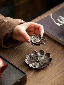 1pc Lotus Flower Incense Holder Set, Zen Style Incense Stick Holder, Sandalwood Incense Burner Tray - Online Fashion - Multi Scents - View 6