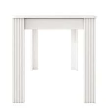 Esszimmertisch, Zeitgemäßer Esstisch, Robuster Esstisch, Tisch mit vier Beinen,Eichenholztisch, Rechteckiger Esstisch, Kaffee-Freizeittisch, Modern einfacher Esstisch, Beton-Optik[OLD SKU:WF312300AAB] - Blanc - Voir 6