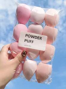 4-Piece Latex-Free Makeup Sponge Set With 4 Storage Bags – Random Colors Water Drop Shape, Wet/Dry Use For Foundation/Touch-Up, Easy To Use, No Powder Waste - 彩色 - 查看 1